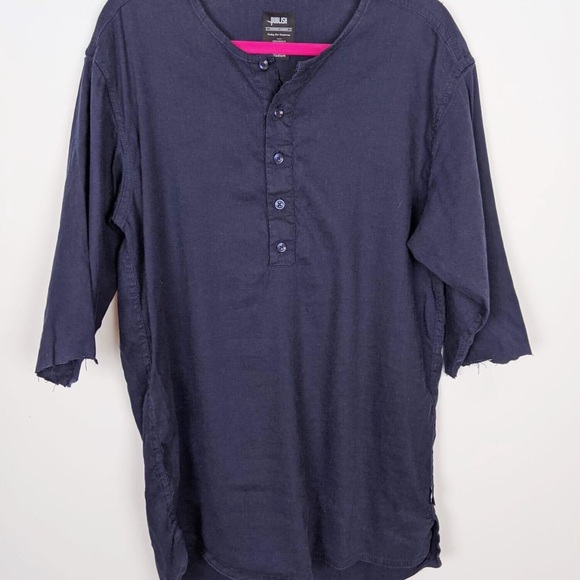 PUBLISH TUNIC - raw hem sleeves - size medium - Picture 3 of 8